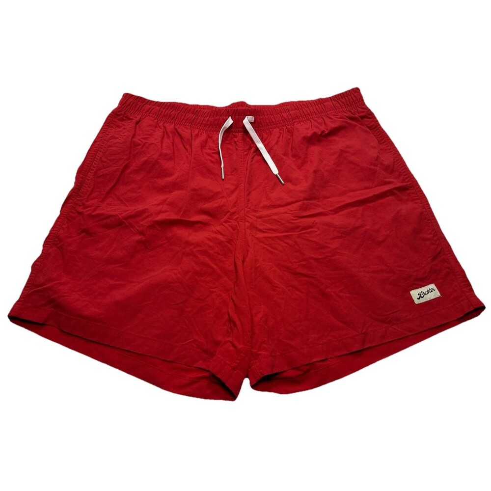 Men's Bather Solid Red Swim Trunk 6" Size XL Made in Canada